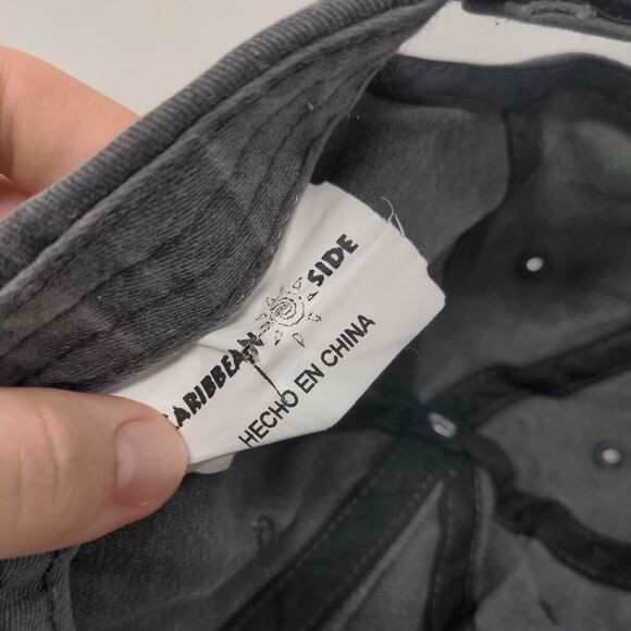 Grand Turk Strapback Hat Gray One Size Adjustable Embroidered Caribbean Side - Picture 7 of 8